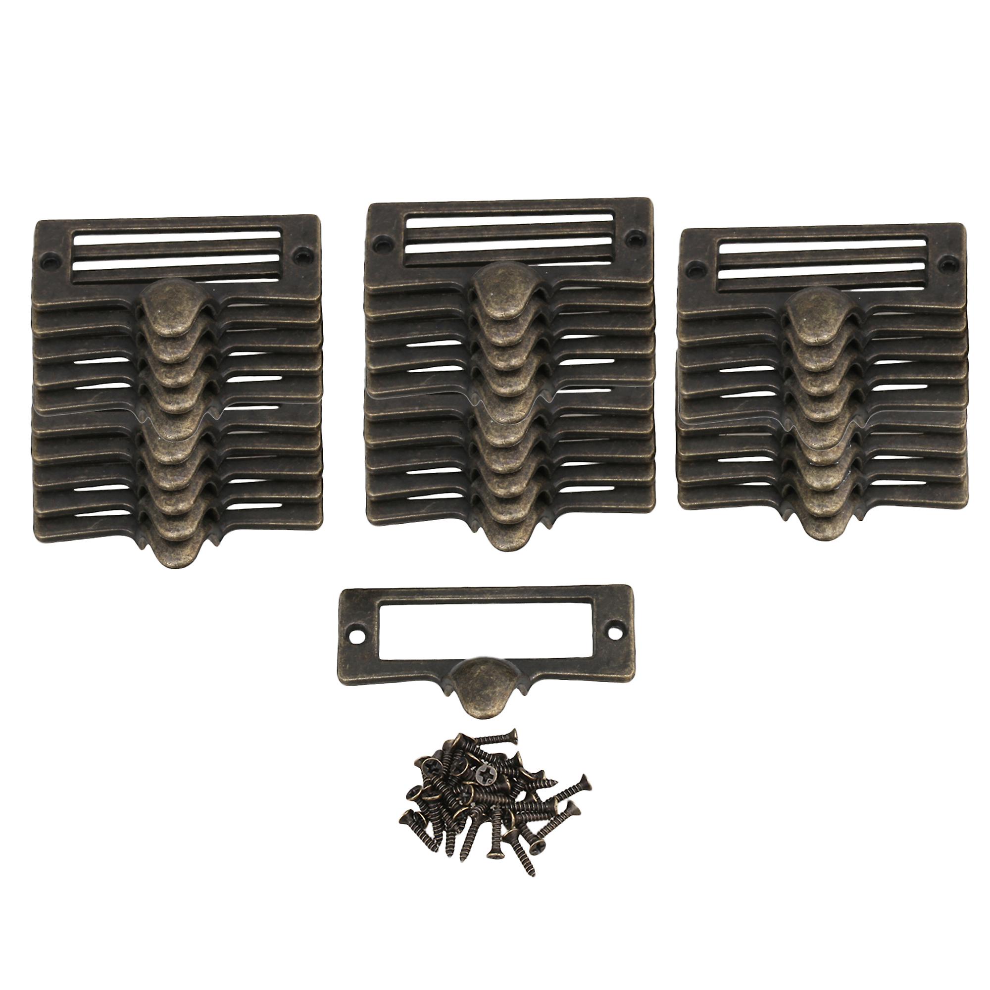 30PCS Label Holder Pull Handle with Screw 53x33mm for Furniture Hardware