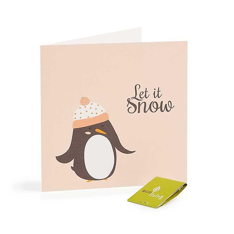 Recycled Cute Animals Christmas Card - Penguin