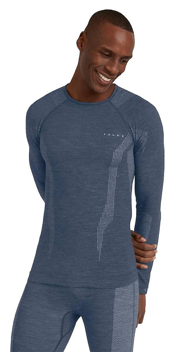 Falke Wool Tech Long Sleeve Shirt - Capitain Blue