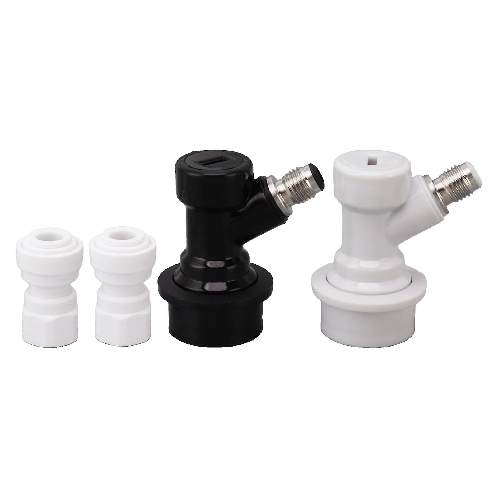 Ball Lock Disconnect Kit for Beer Keg Liquid Dispenser, Push-in Fitting, Quick Seal Connector for 5/16 Beer Tube Hose