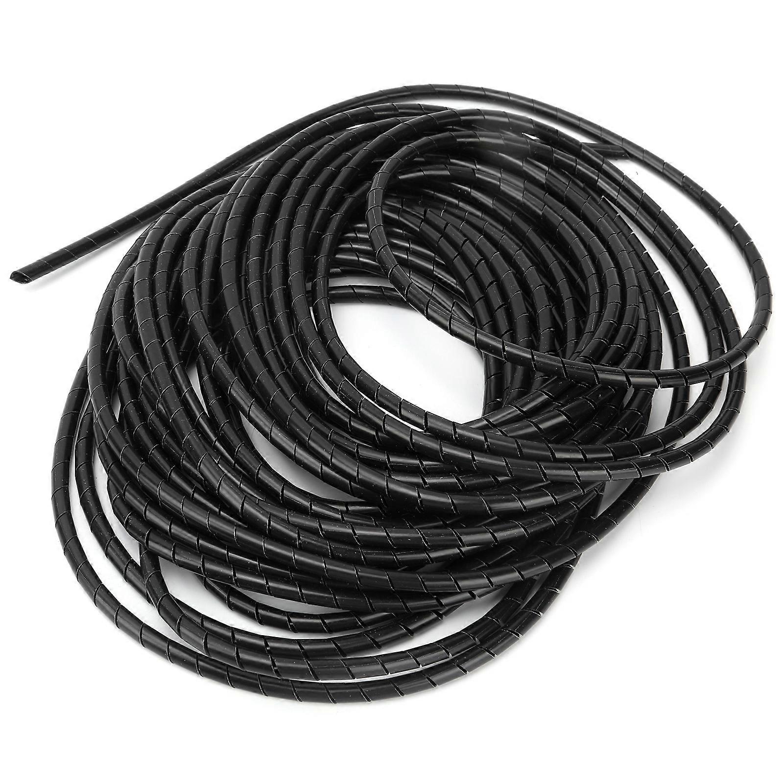 Spiral Wire Wrap Cord Flexible Cable Organizer Management Black for Computer Room WiringΦ14-4.5m