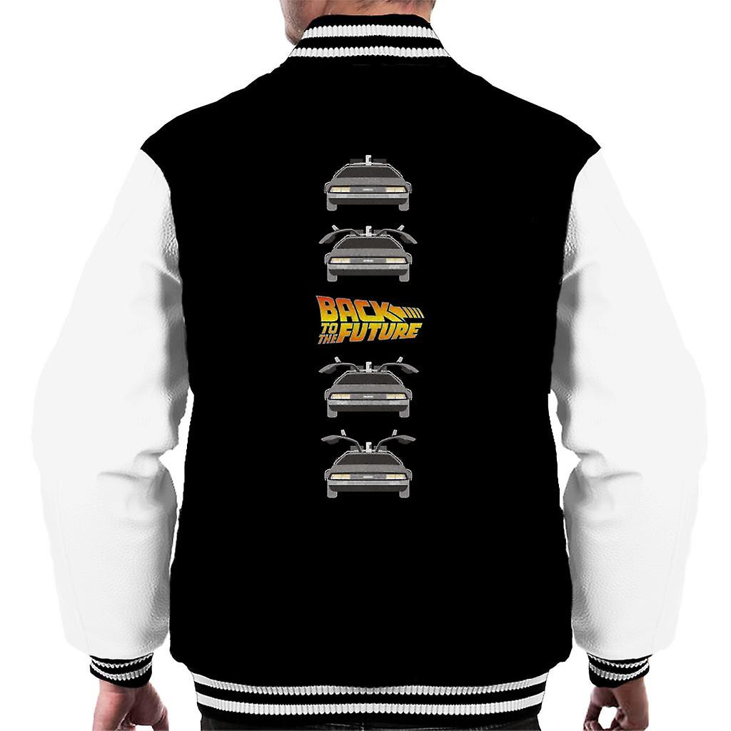 Back to the Future Delorean Doors Opening Men's Varsity Jacket