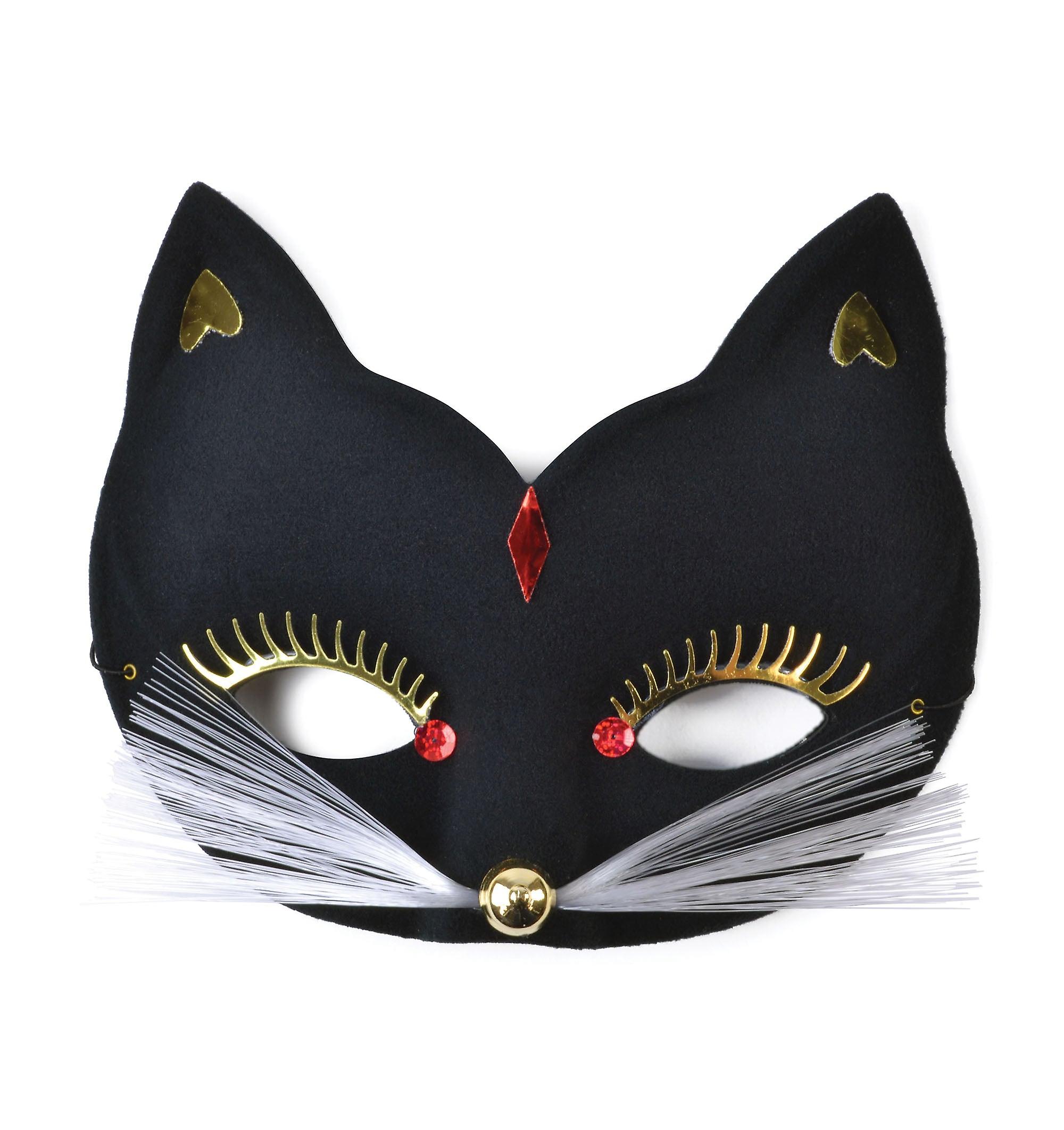 Cat Eye Mask Large Black Masks Unisex Em341