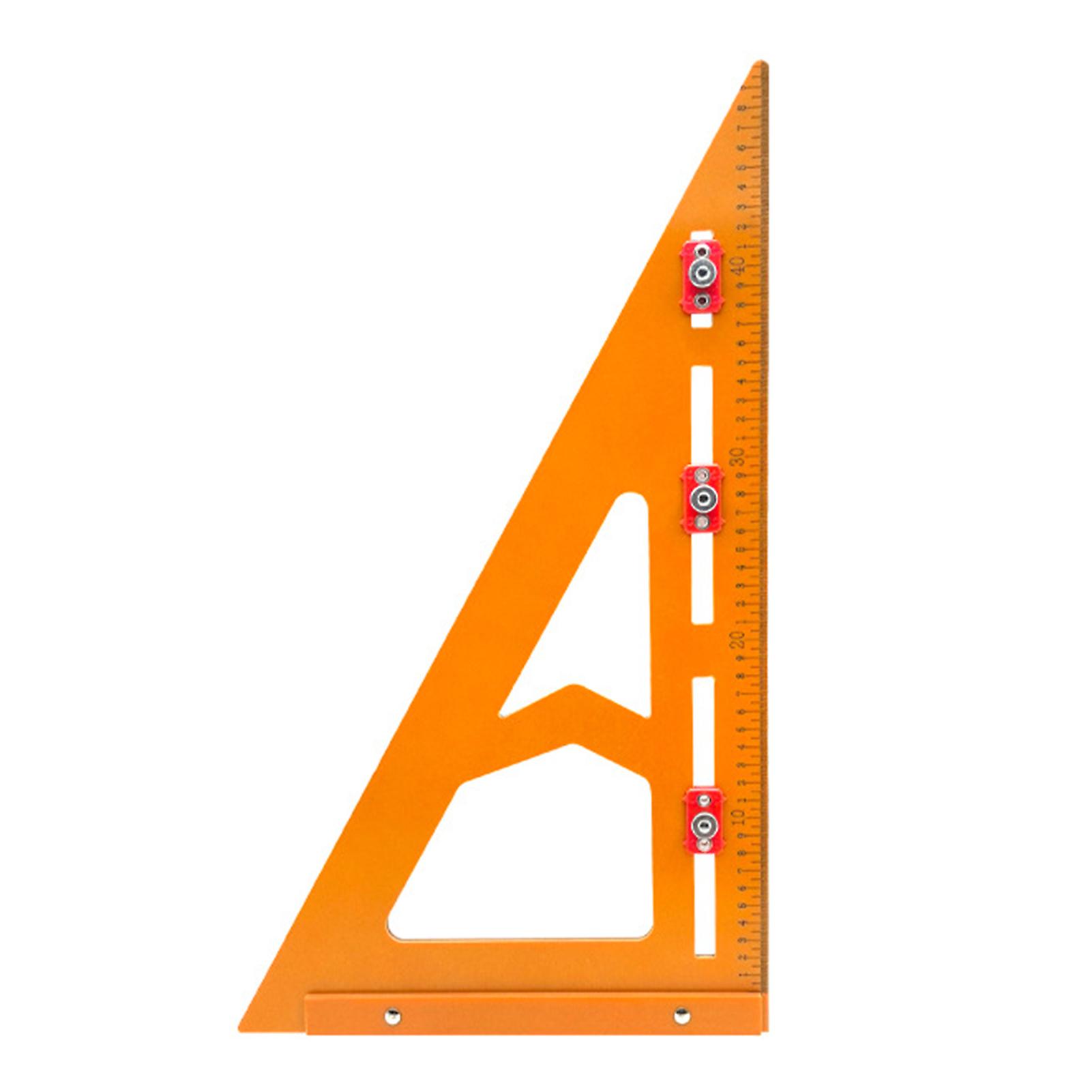Woodworking Triangles Ruler with Hole Punching Slide High Strength Measuring Rulers for Installers