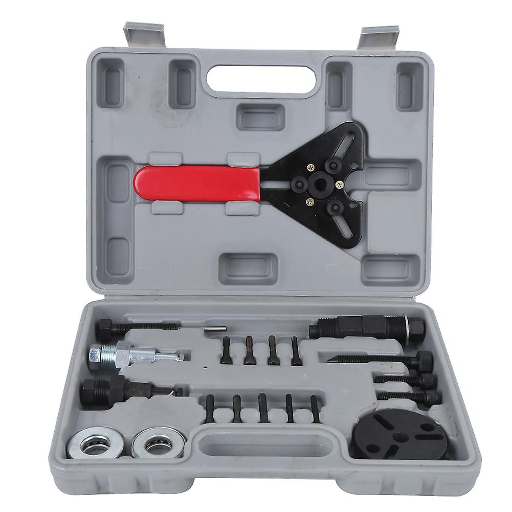 A/C compressor service tool set for vehicles - 20pc w/ installation spanner