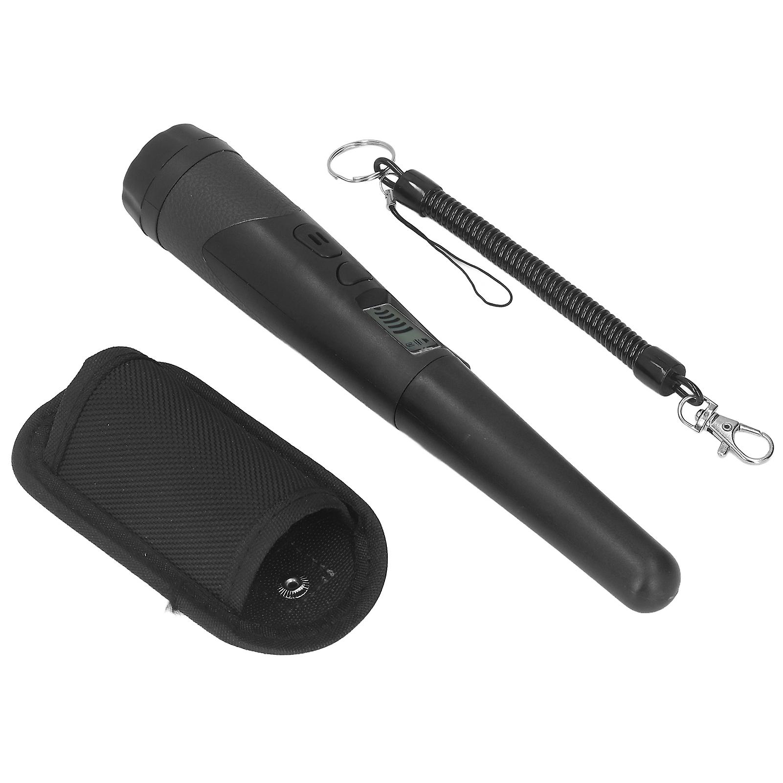 Metal Detector Professional High Sensitivity Portable Handheld Metal Detector with LCD Display Flashlight Function Black 