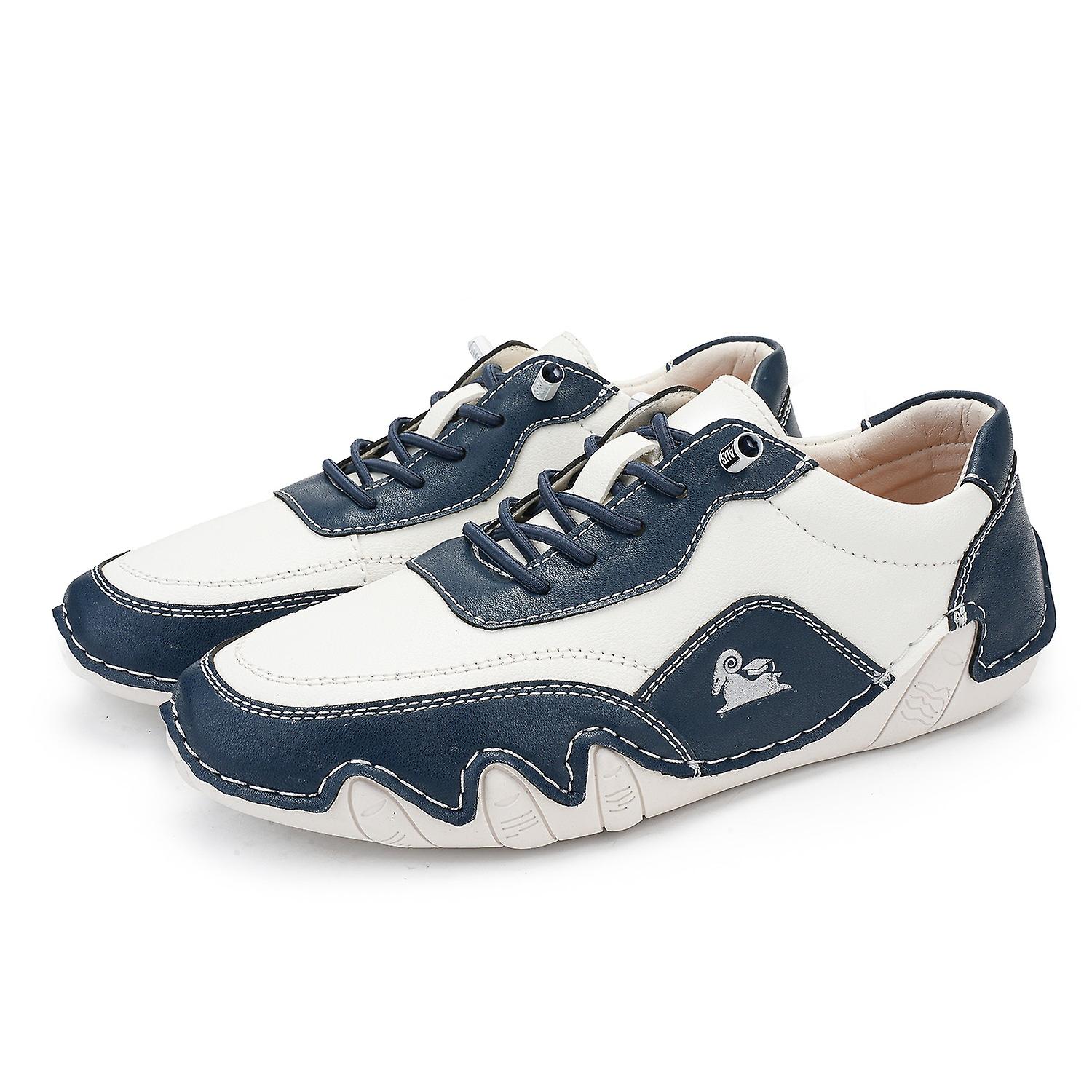 Women's ltalian Hand Stitching Low Hiking Shoes Color Blocking Soft Leather Slip on Comfortable Non-