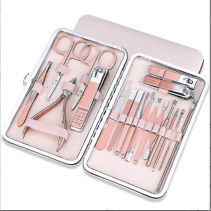 18 in 1ネイルアートツールセット、ポータブル、ステンレススチールネイルアートセット