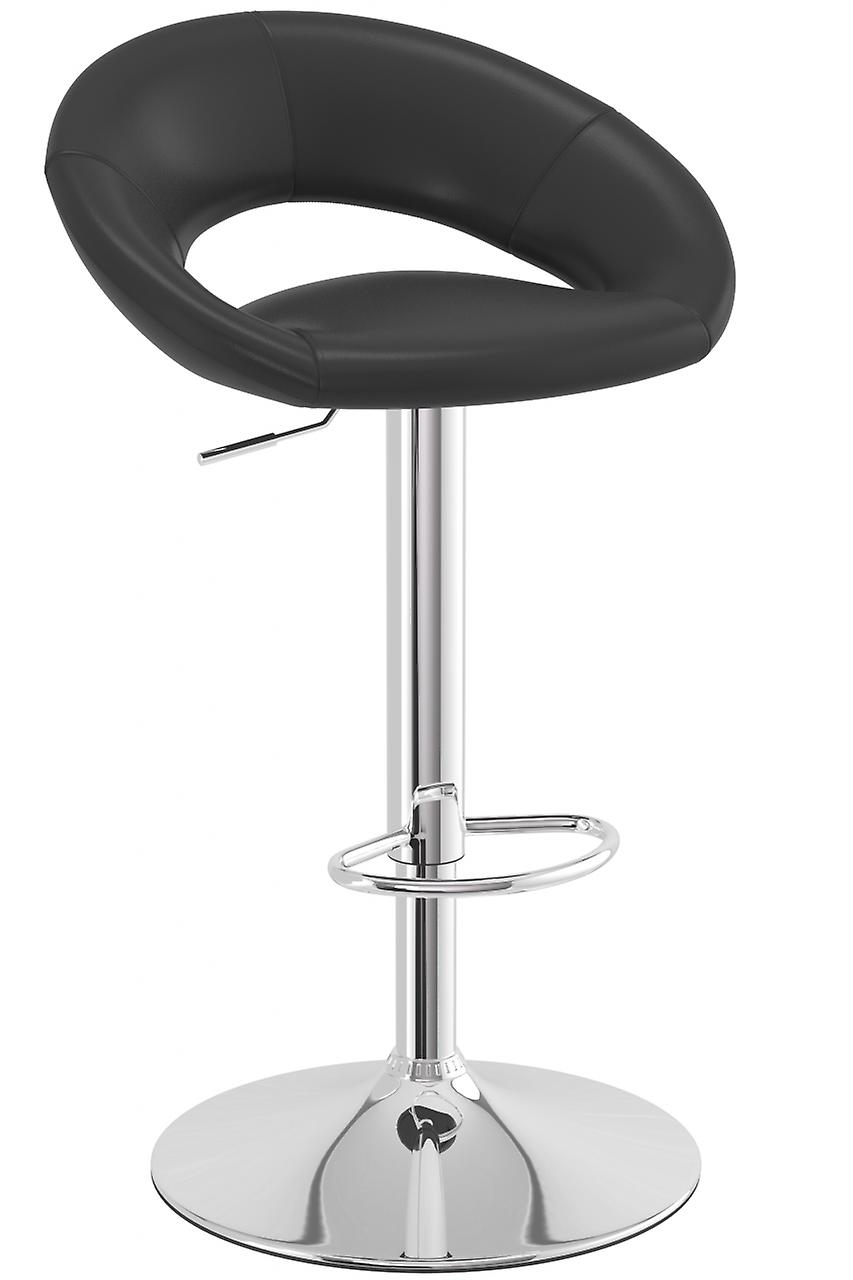 Serene Black Breakfast Bar Stool Height Adjustable