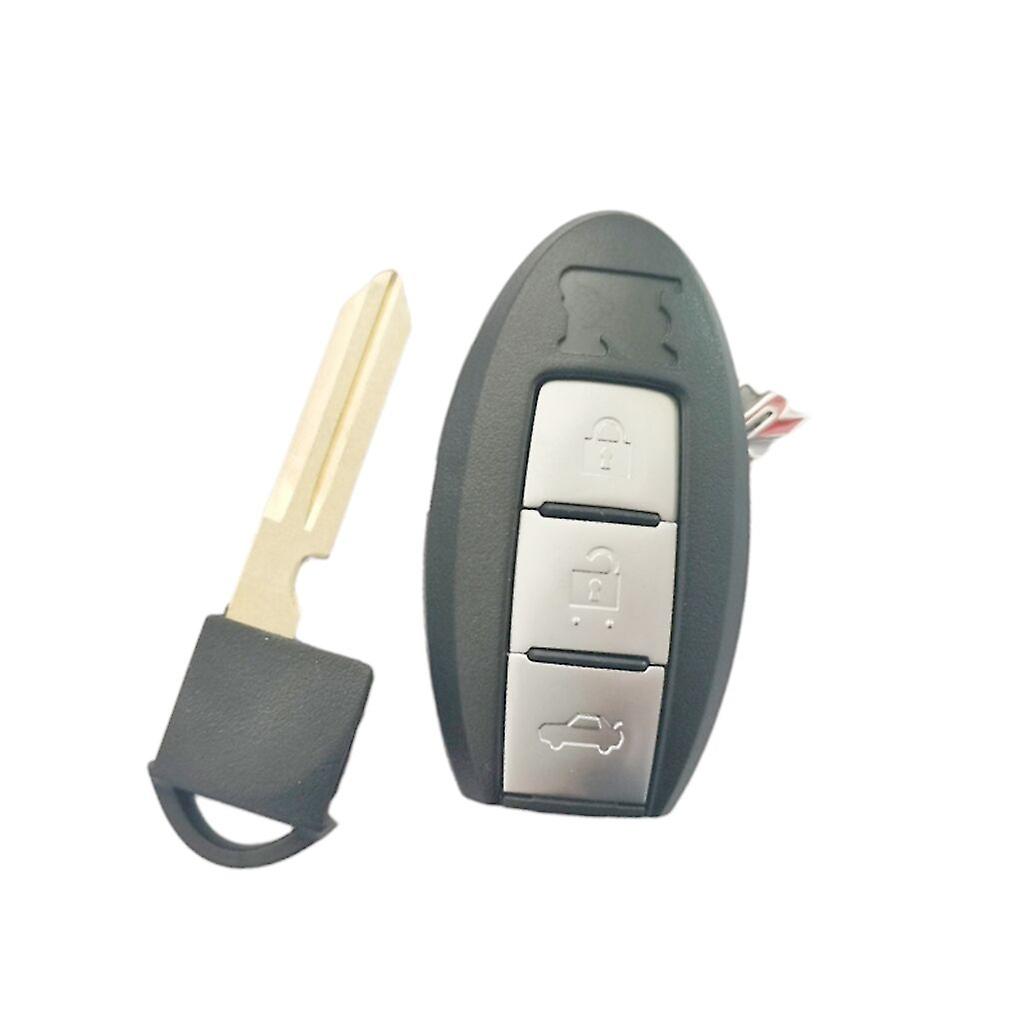 With Logo For Nissan Gtr Altima Maxima Murano Versa Teana Sentra Car Key Case 3 Buttons Uncut Blade Remote Key Shell Casing Fob
