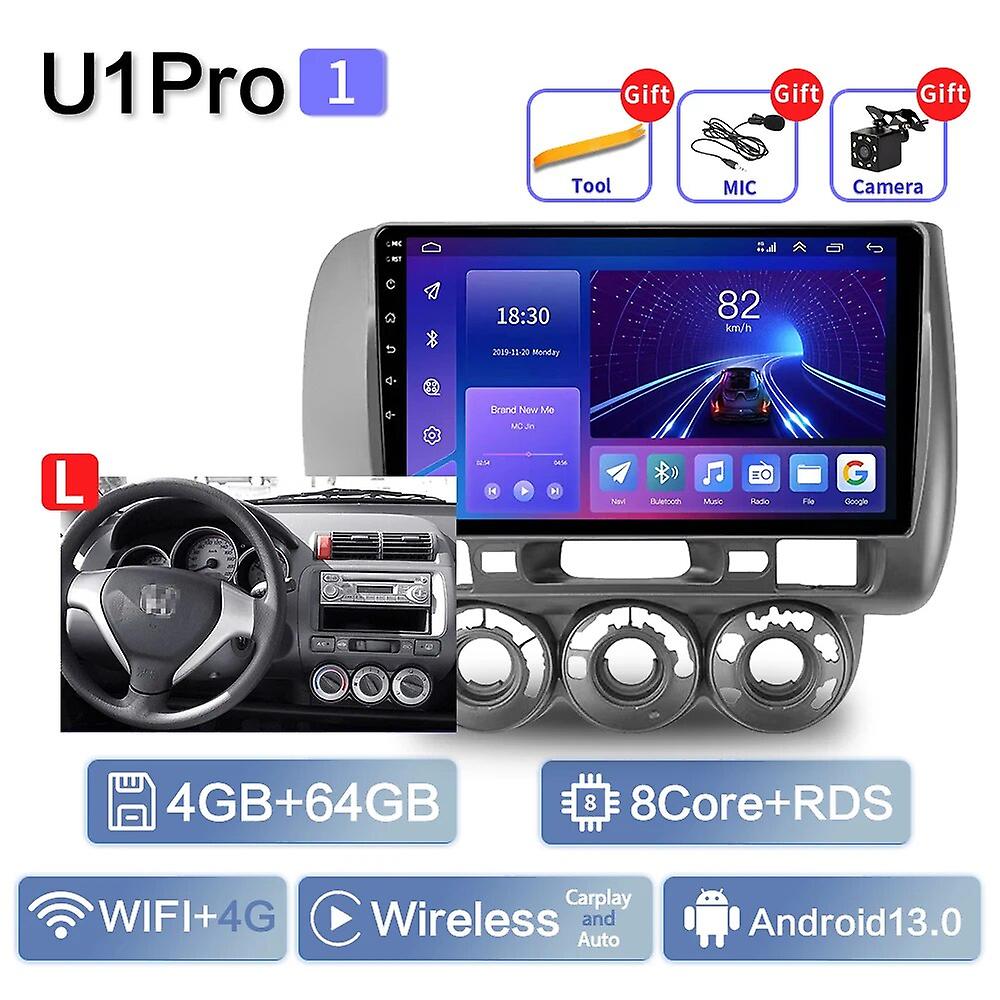 Für Honda Fit Jazz City 2002-2007 Navigation Carplay Android Auto Multimdia Automotiva Auto Multimedia Player GPS 2 Din 4G + Wifi