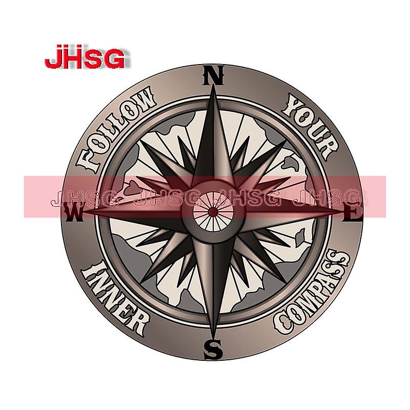 Jhsg Car Stickers Funny Follow Your Inner Compass Pvc High Quality Car Stickers Can Be Customized