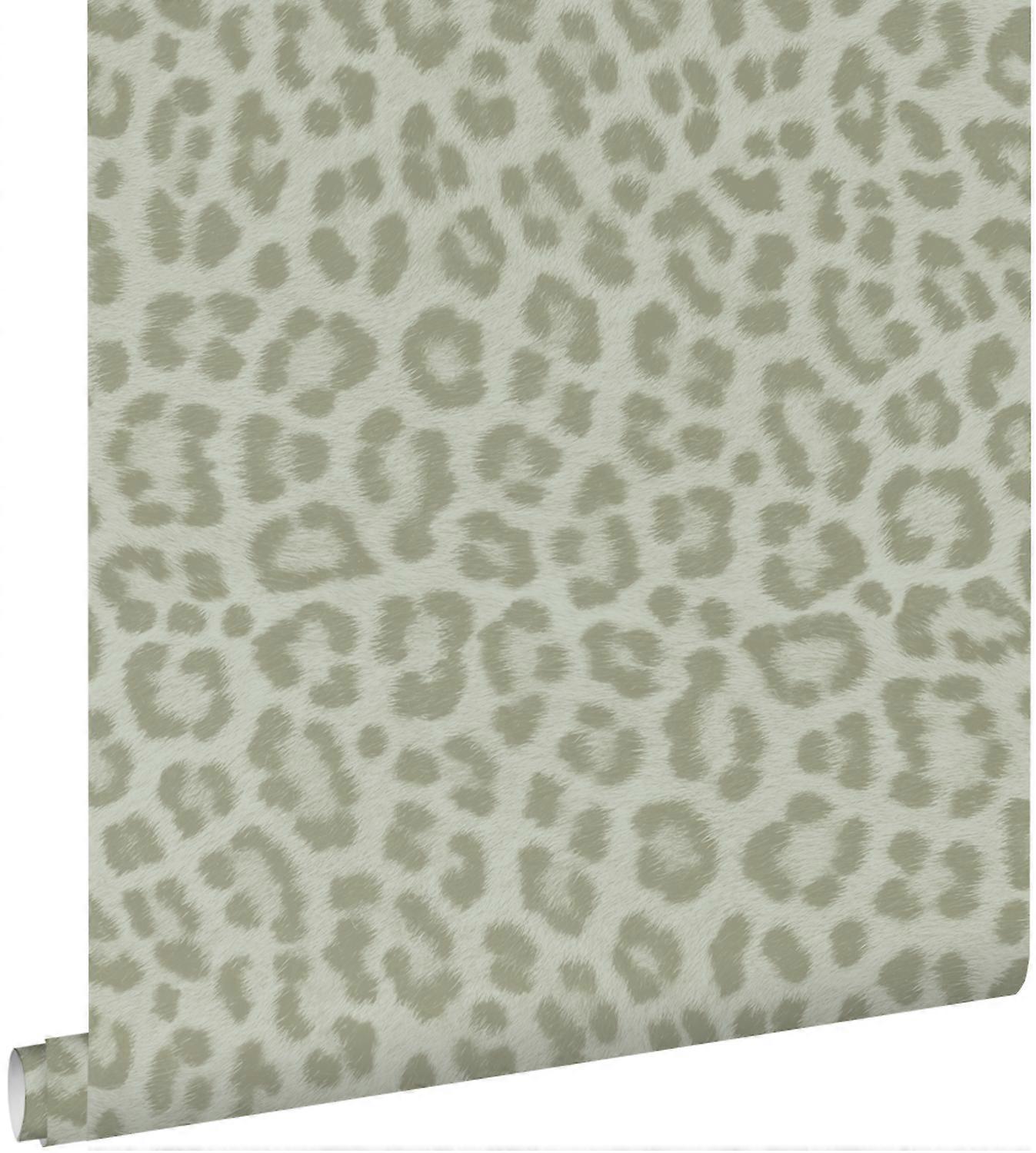 ESTAhome wallpaper leopard skin grayish green - 50 x 900 cm - 139966