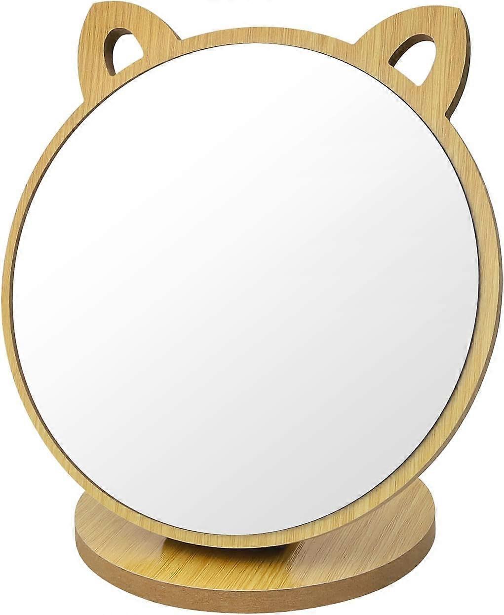 Makeup Stand, Table Mirror Creative Cat Ear Shape, Adjustable