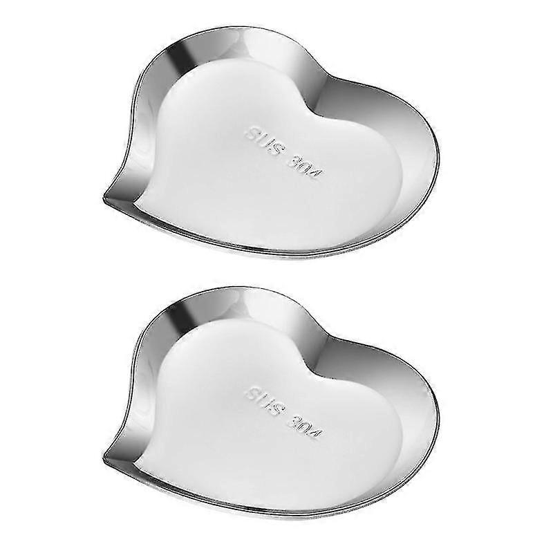 2pcs Kitchen Tableware, Stainless Steel Dip Serving Plate