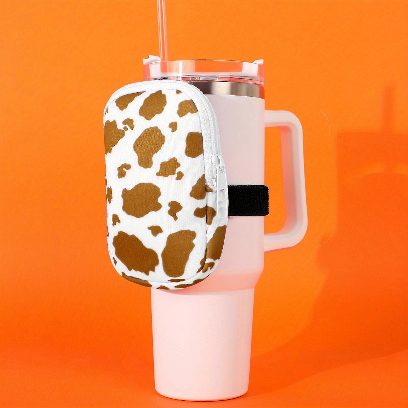 Neoprene Water Bottle Pouch For 40oz/30oz Tumbler, Adjustable Handheld Wrist Storage Bag For Sport Gym, Cup Accessories