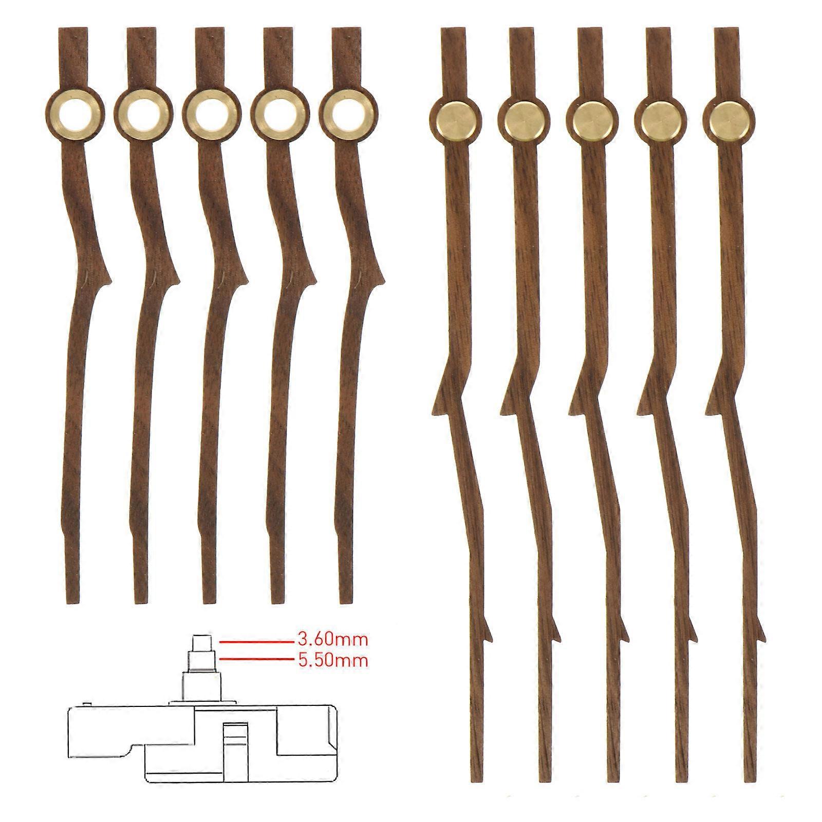 5 Sets Wooden DIY Clock Pointer Plate Replacement Clock Movement Part Clock Hand