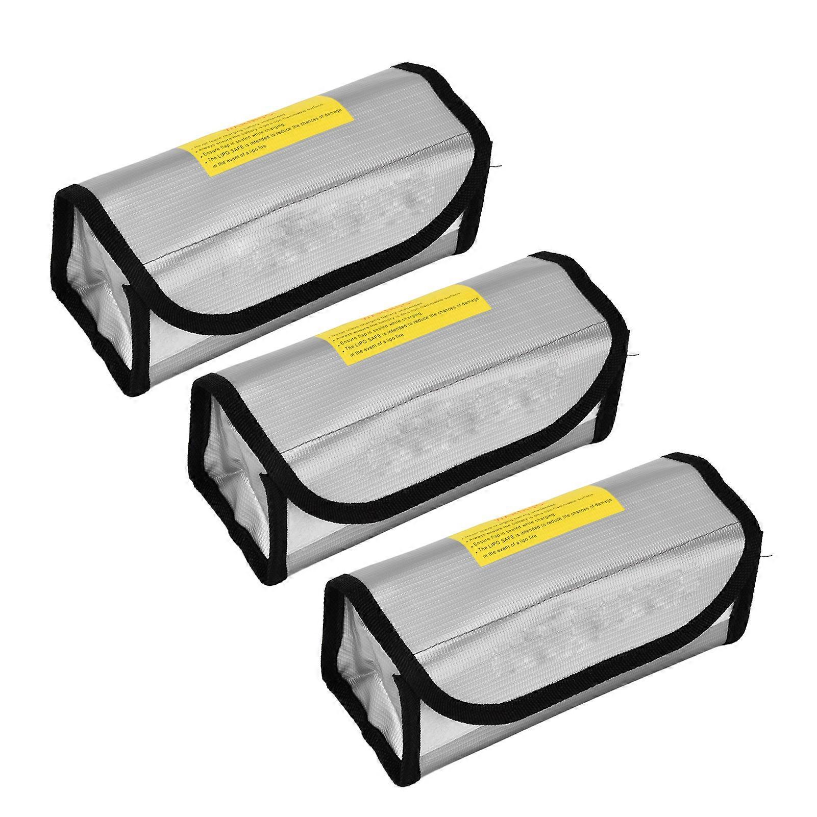 3pcs Lipo Battery Guard Safe Bag Fireproof Explosion Proof High Temperature Resistance for Home Workshop