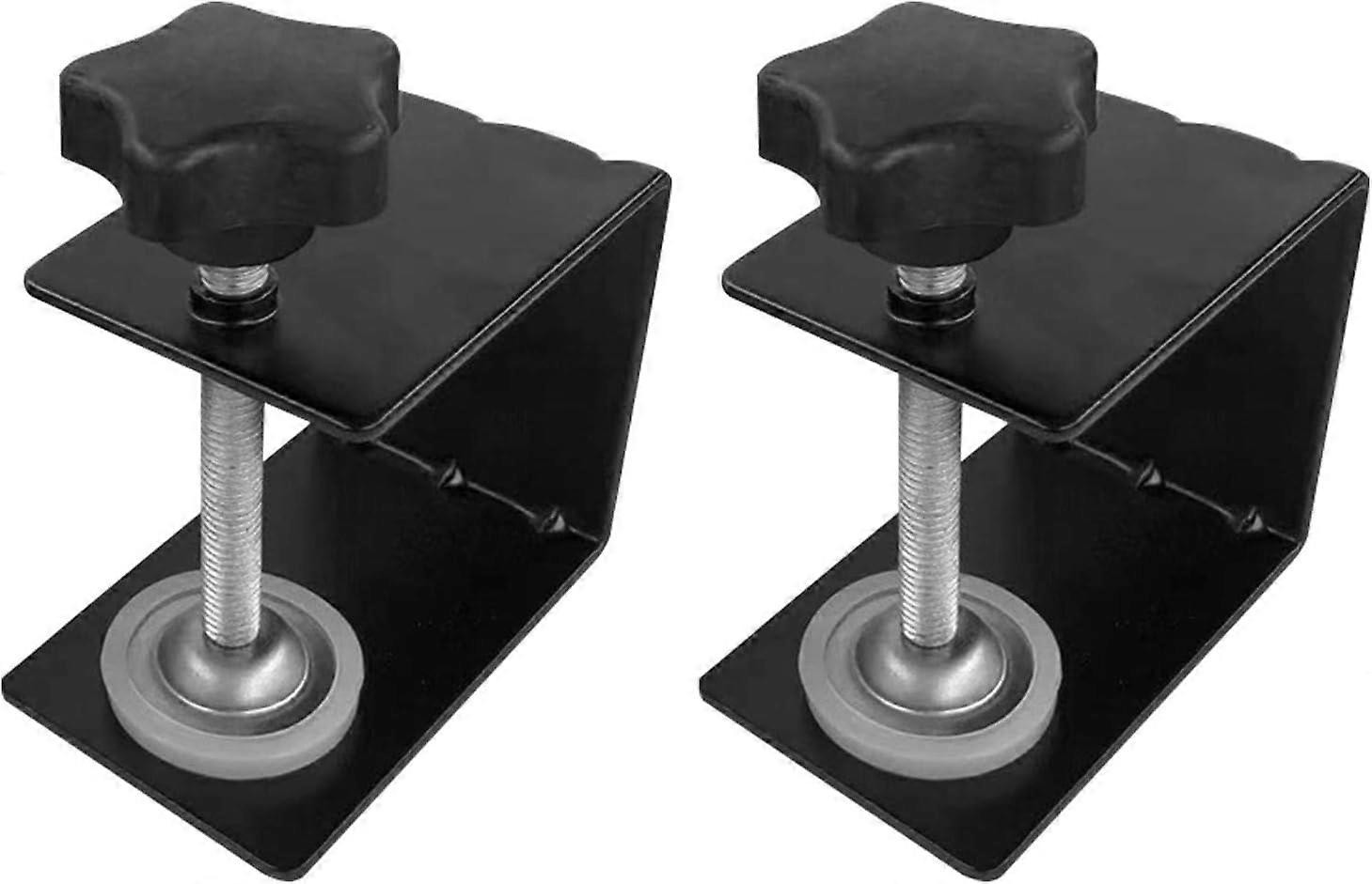 Set 2 menghine de fixare pentru sertare Mmgoqqt, otel, negru, 8x7x6.5cm