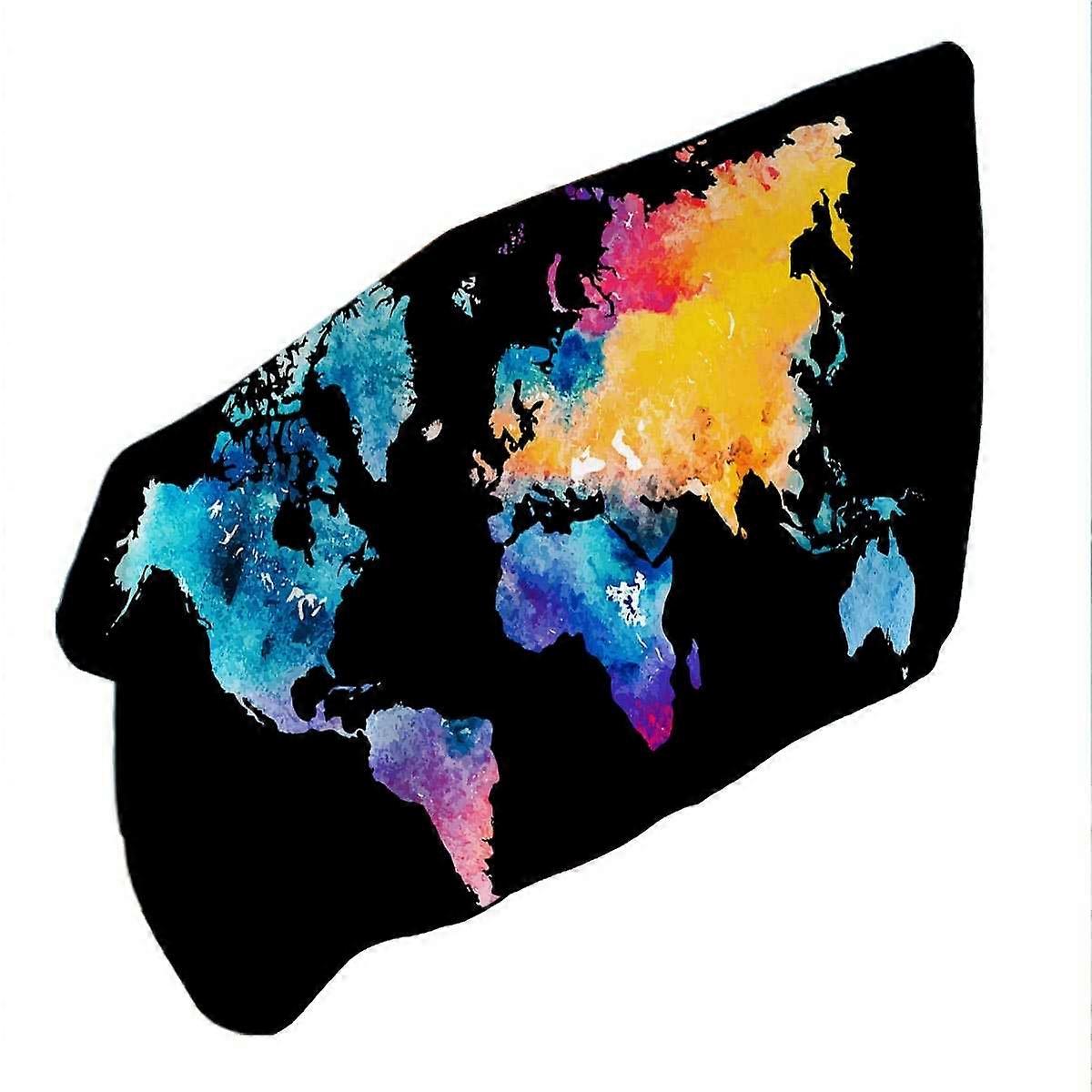 Värikäs maailmankartta mikrokuituinen rantapyyhe