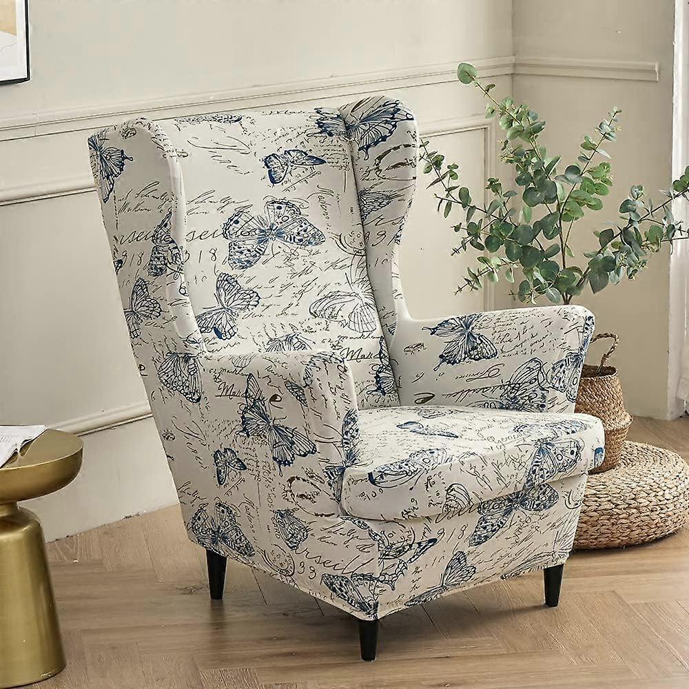 Pieces Stretch Armchair Slipcover with T Cushion Cover, Non-Slip