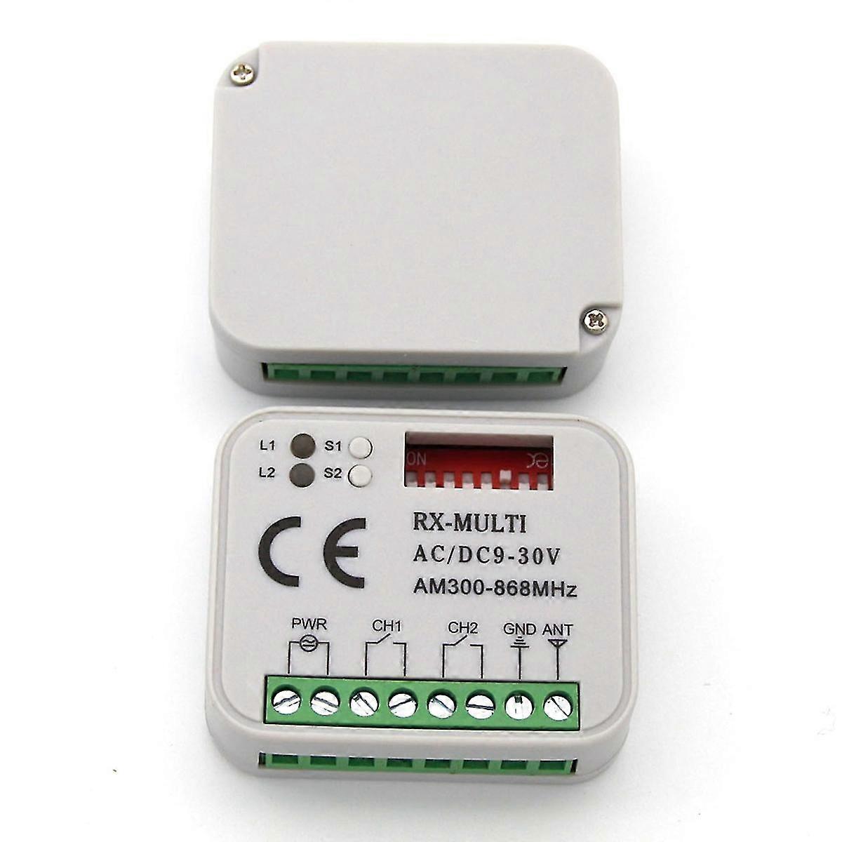 Ricevitore Universale Porta Garage Yweyyerw | 300-868 MHz | 2 Canali | 9-30V | Fino A 400 Telecomandi