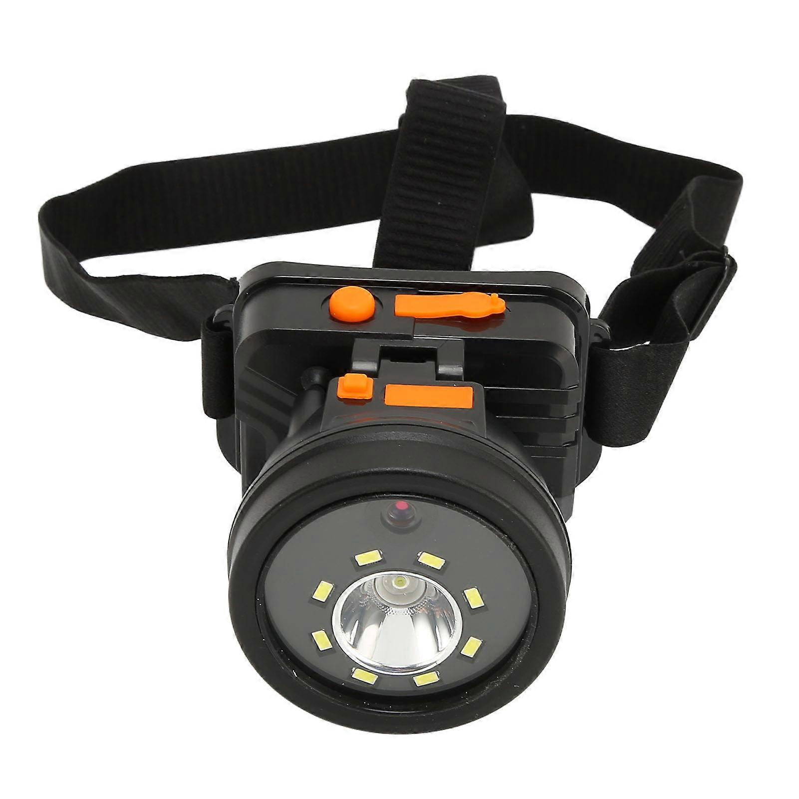 Headlamp Camera 1080P Adjustable IPX4 Waterproof Rechargeable Hands Free Head Mounted Camera with Flashlight for Outdoor Black