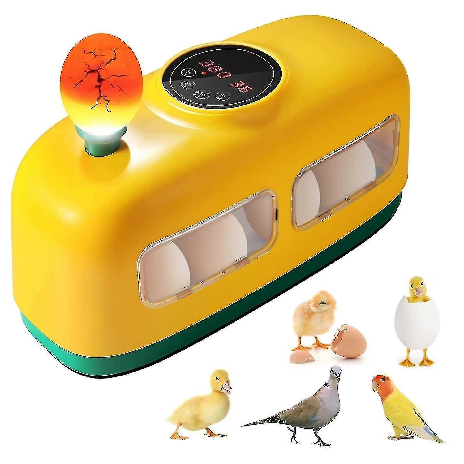 Egg Incubator, 8 Eggs Incubator With Led Candler Temperature Humidity Control And Display, Digital I