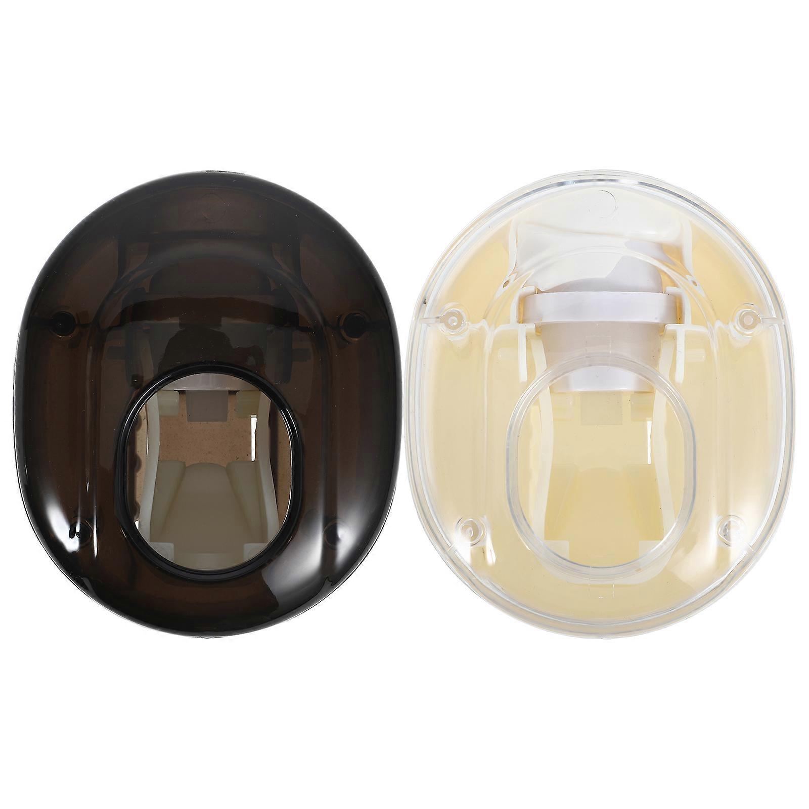 2Pcs Wall Toothbrush Holders Wall Mount Toothpastes Dispensers Toothpaste Squeezers