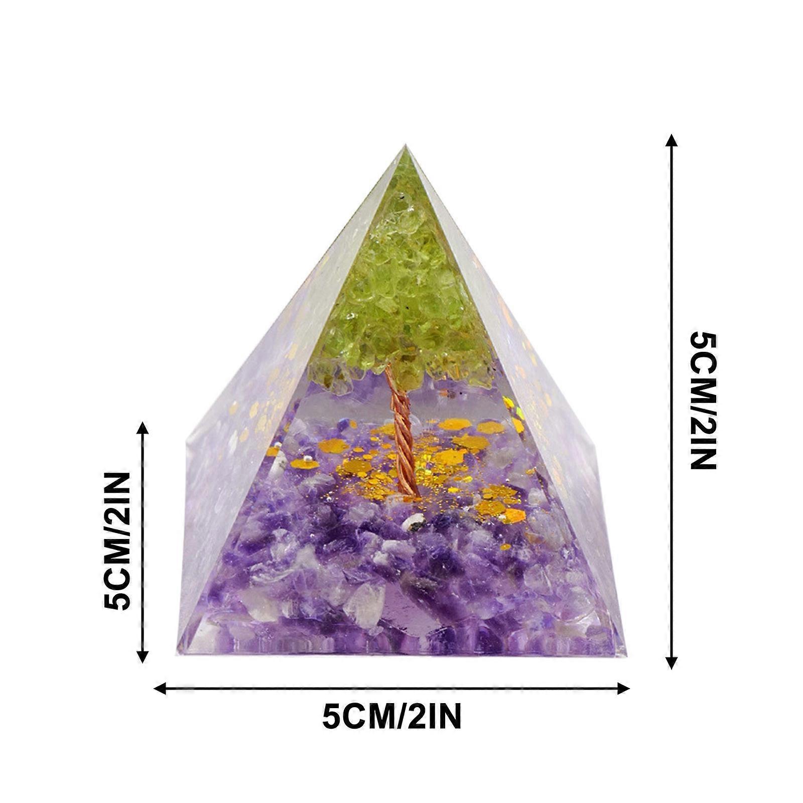 Three-Dimensional Ornaments Natural Crystal Crushed Stone Glue Energy Tower