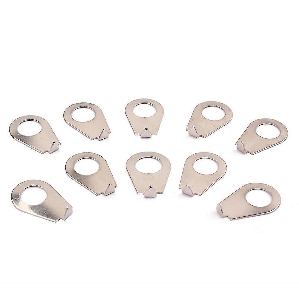 10 Pcs Guitar Bell Knob Washer Pointer Plate Steel Knob Pointers For Gibson-style Knobs (chrome)