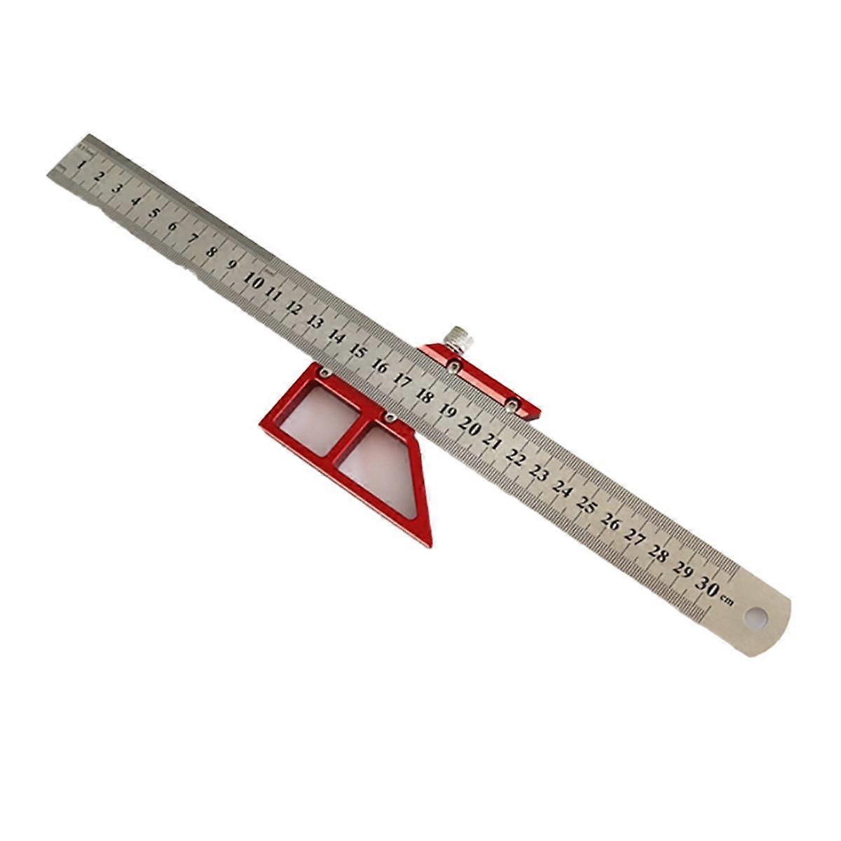 45/90 Degree Right Angle Line Gauge Carpenter Center Finder Carpentry Aluminum Center Scribing Ruler
