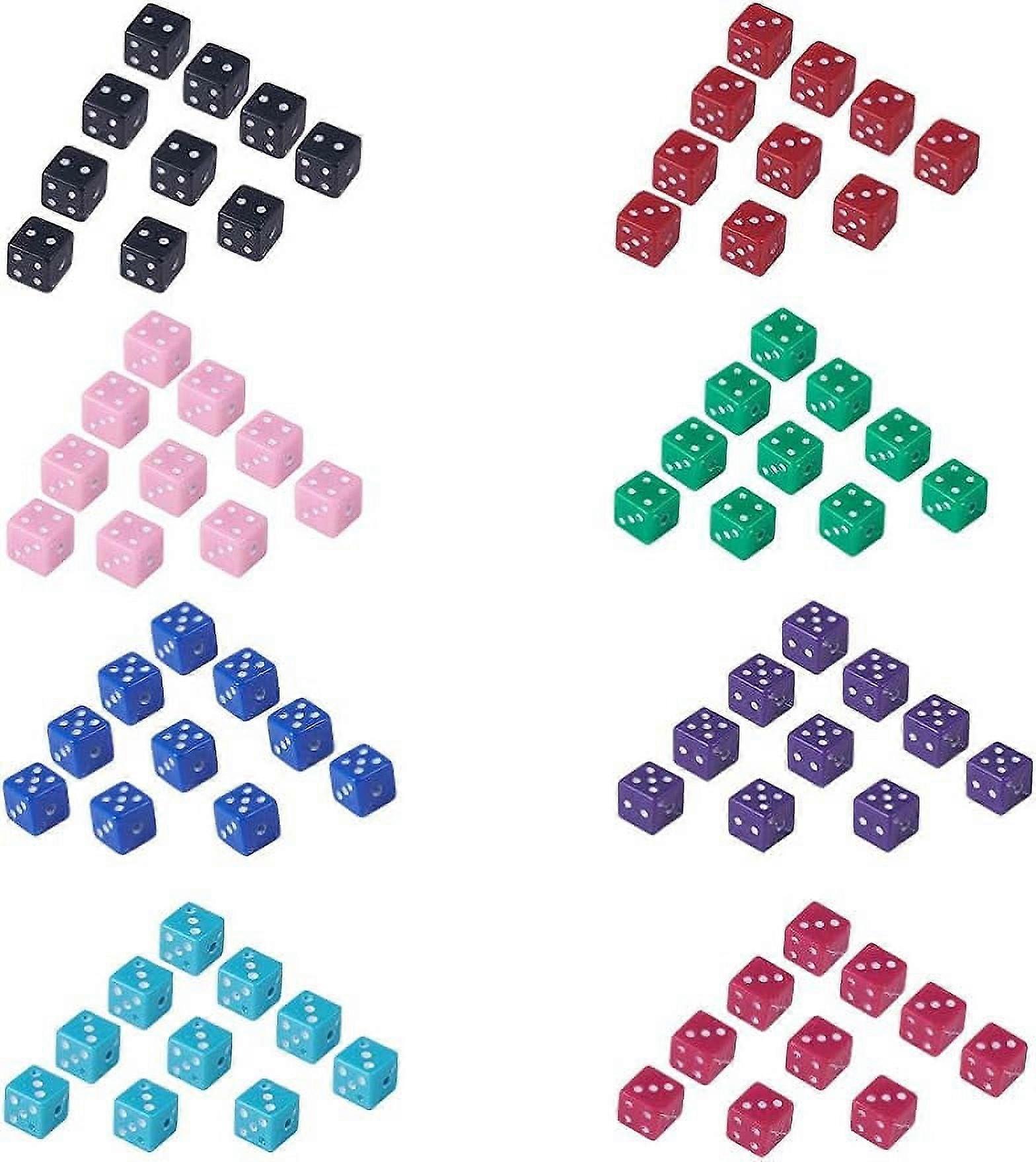 320Pcs Acrylic Dice Spacer Beads Plastic Cube Shape Loose Beads for Key Chains Jewlery Making