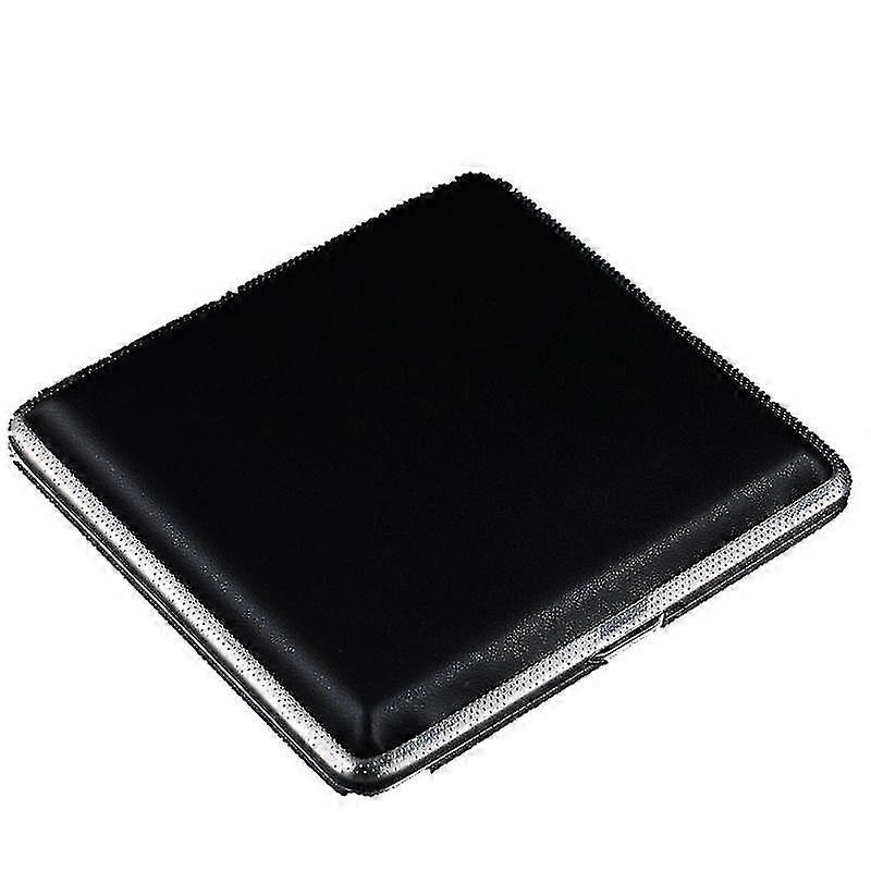 Slim Black Leather Cigarette Case 20 Pack Business Gift