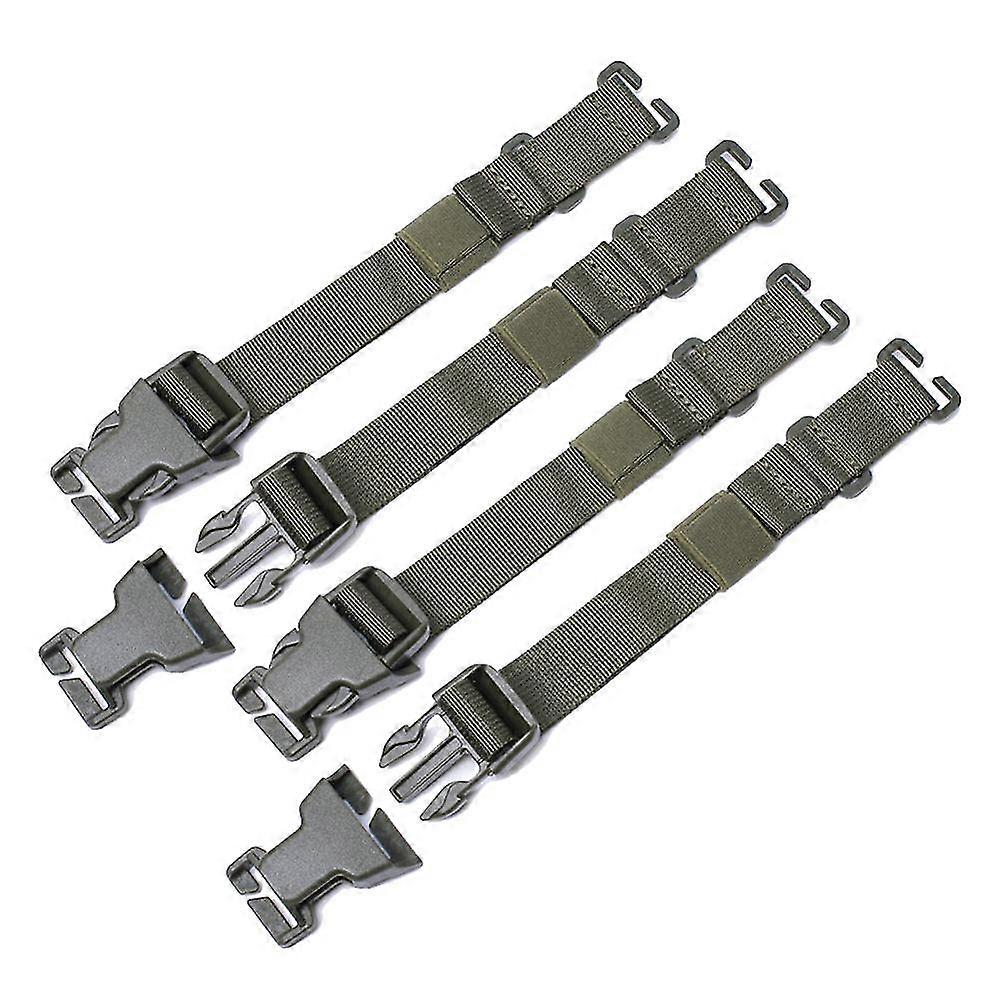 4pcs Backpack Straps With Buckle Clips Compression Backpack Accessory Strap Luggage Straps Green