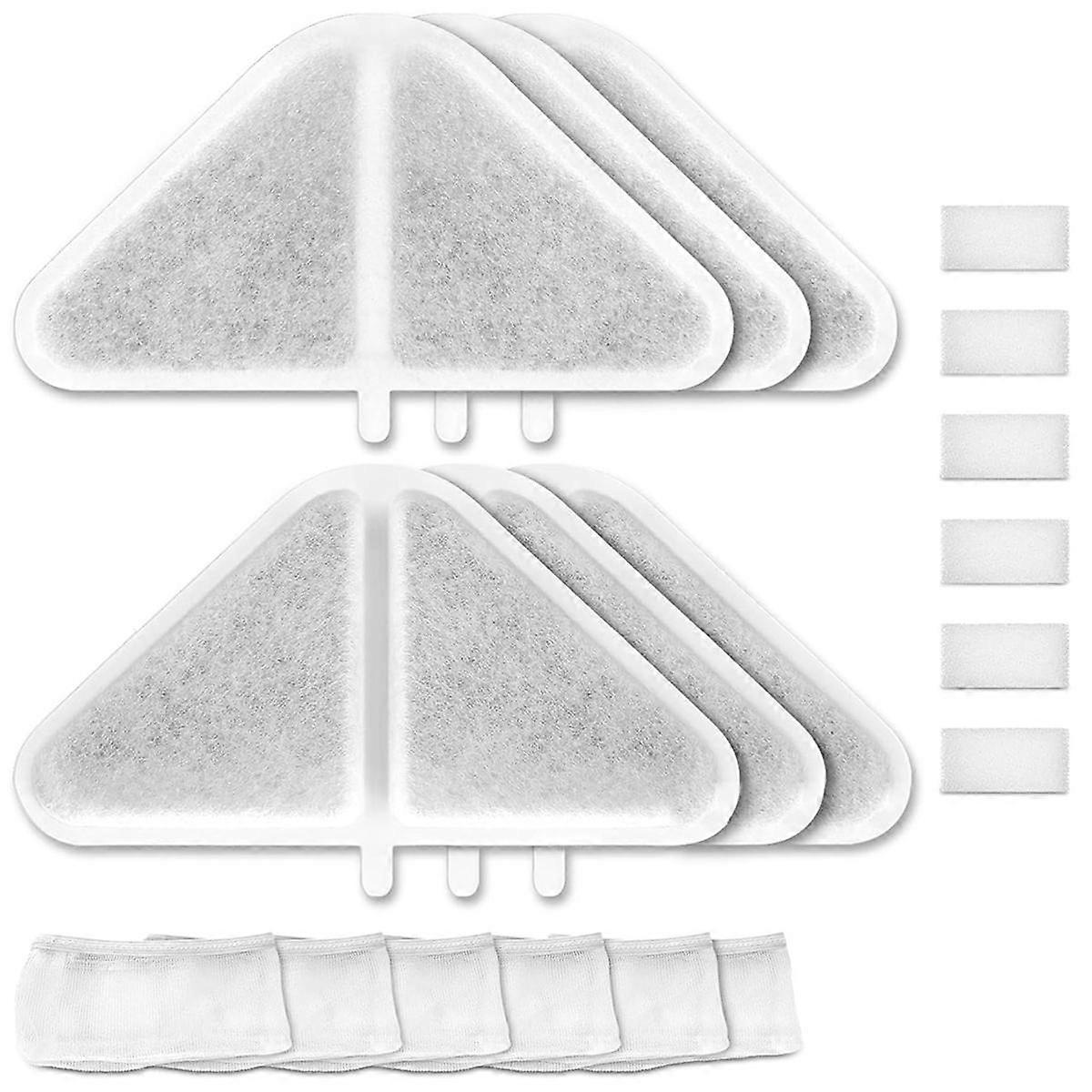 6 Sets Replacement Filters for 230oz/7L Dog Water Fountain Cat Water Fountain Filters Pet Fountain Filters Replacement