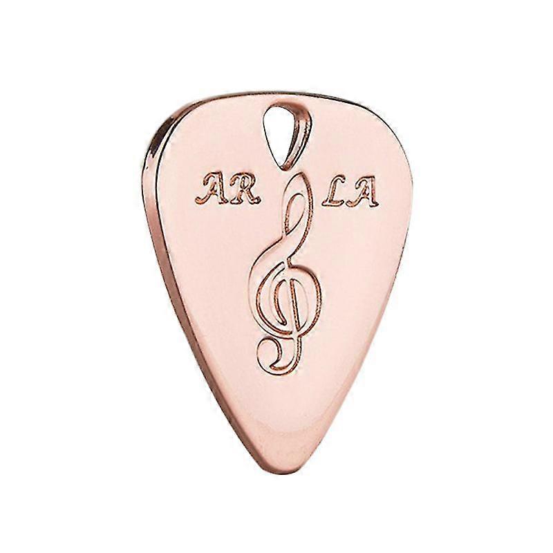 Personalized Guitar Paddle Bar Pendants Diy Gifts(Rose Gold)