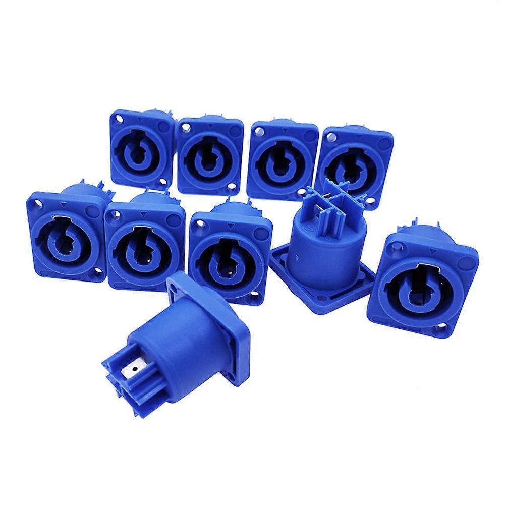 10PCS Powercon Connector 3 Pins 20A 250V Speaker Panel Socket Female for LED Screen Stage Lighting
