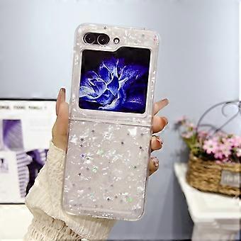 For Samsung Galaxy Z Flip5 Shell Pattern Glitter Shockproof Phone Case