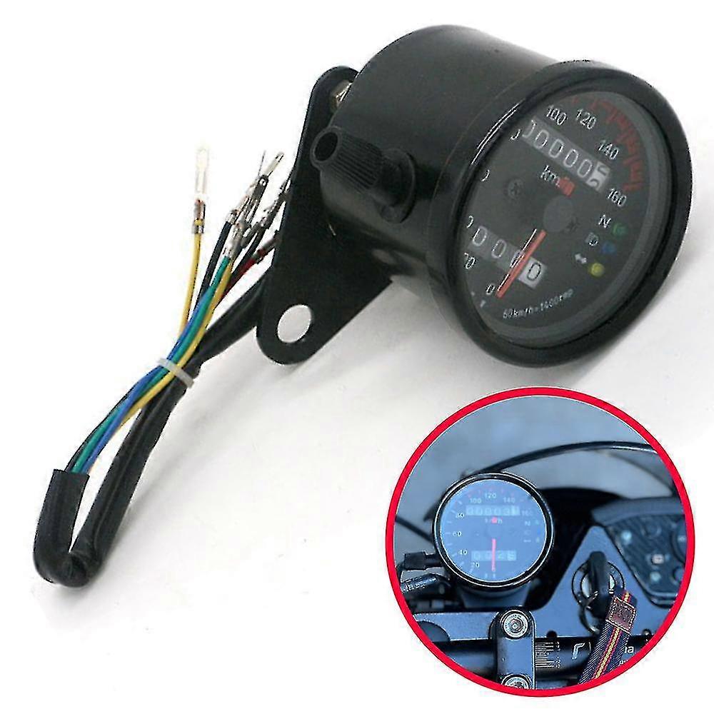 Universal Motorcycle Speedometer Odometer 12v Motorcycle Dual Speed Meter With Led Indicator Speedometer Motorcycle|instruments|