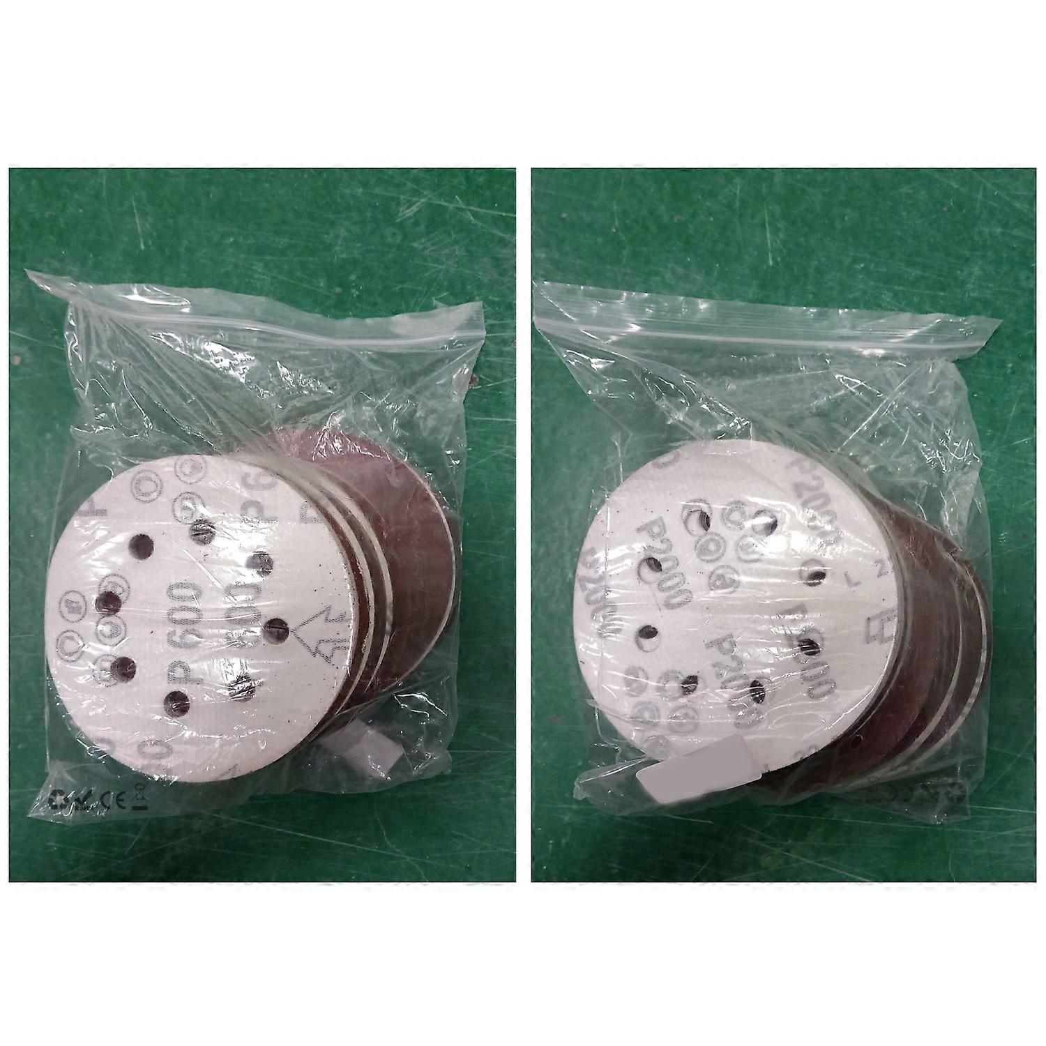100 PCS 5 Inch 8 Holes Hook and Loop Sanding Disc Sandpaper, 20 Pcs Each of 600 800 1000 1500 2000