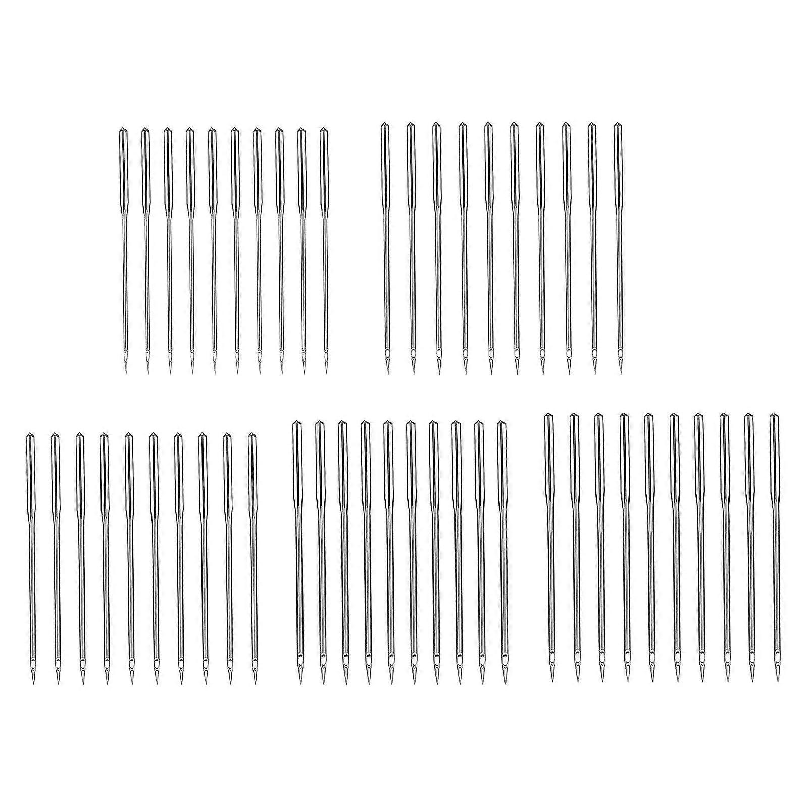 50pcs Set Household Sewing Machine Needle Sewing Machine Needle Lockstitch Machine Needle Flat Turning Needle