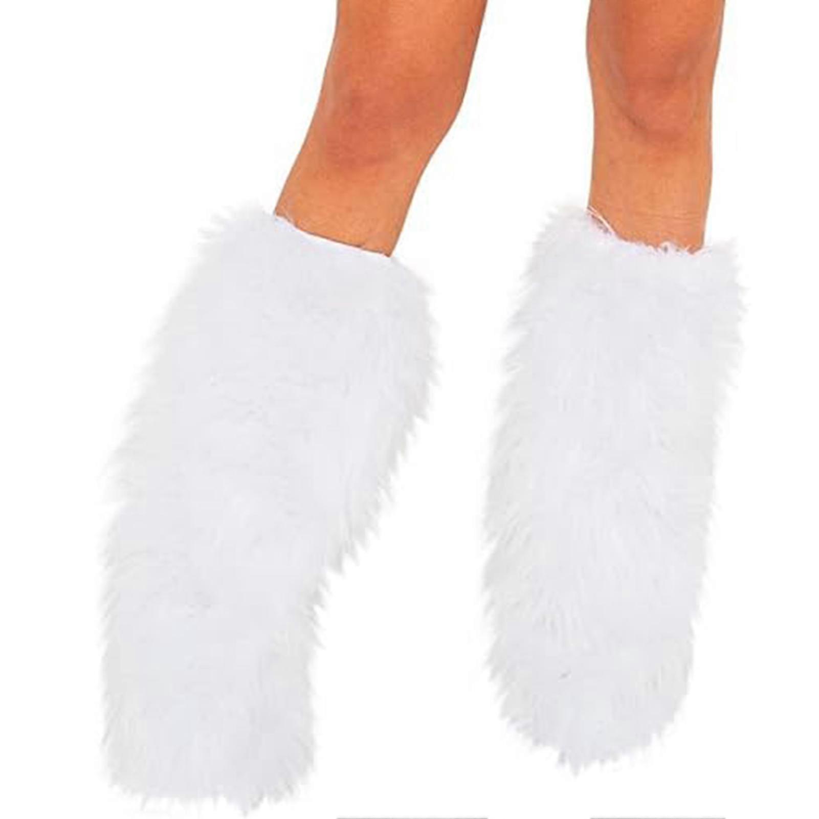 Produktbild von Generisch Brown Faux Fur Deer Legs Warmer For Women, Deer Print