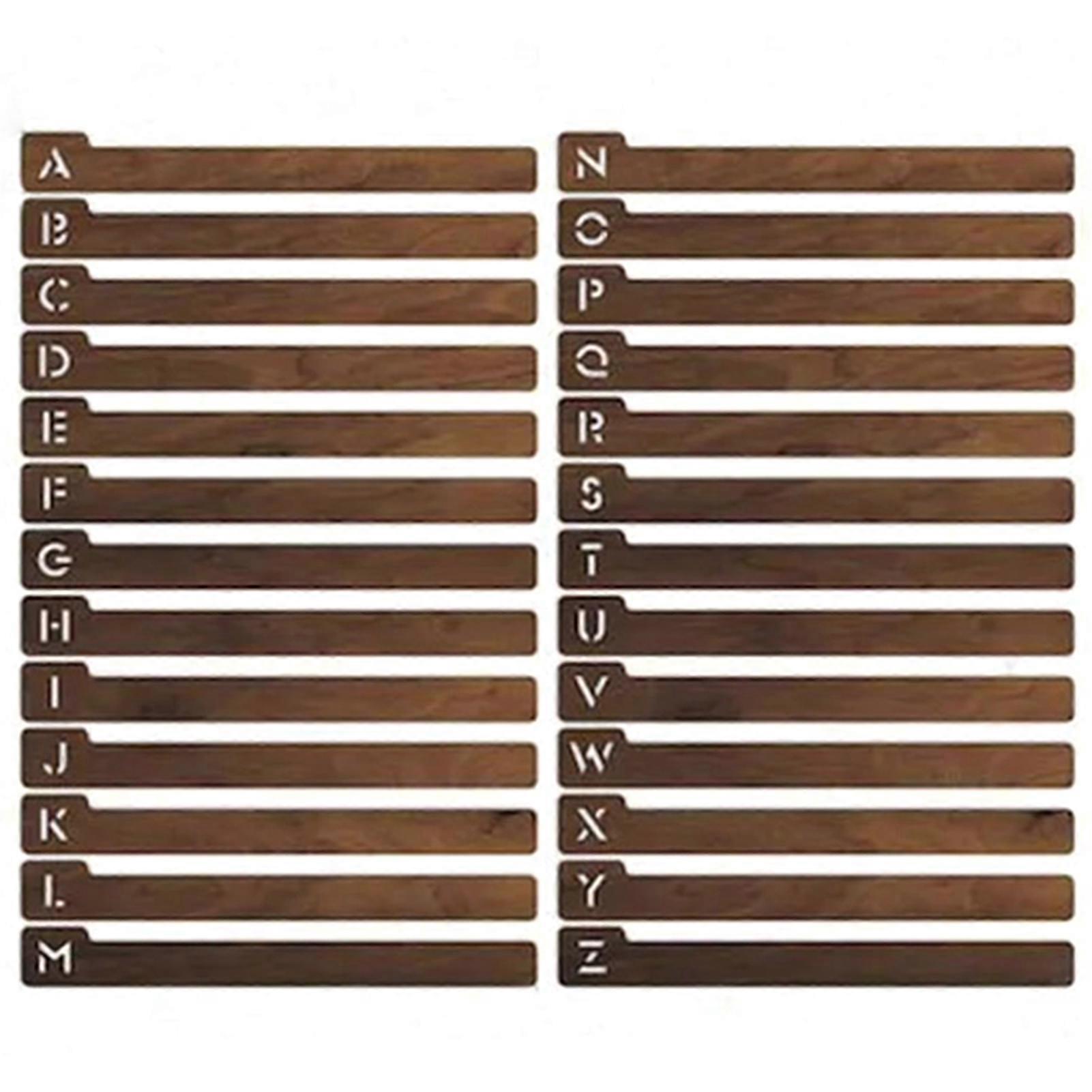 Vinyl Record Dividers A-Z 26pcs/set Multifunctional Wooden Separators Board for Movies CD Dvd Album Books