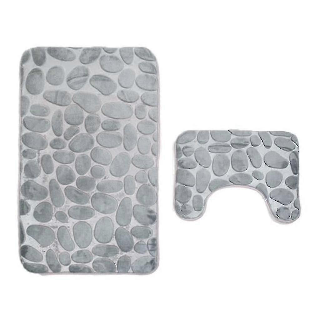 Bath Mat Set 2 Pieces,bathroom Mat And U-shaped Contour