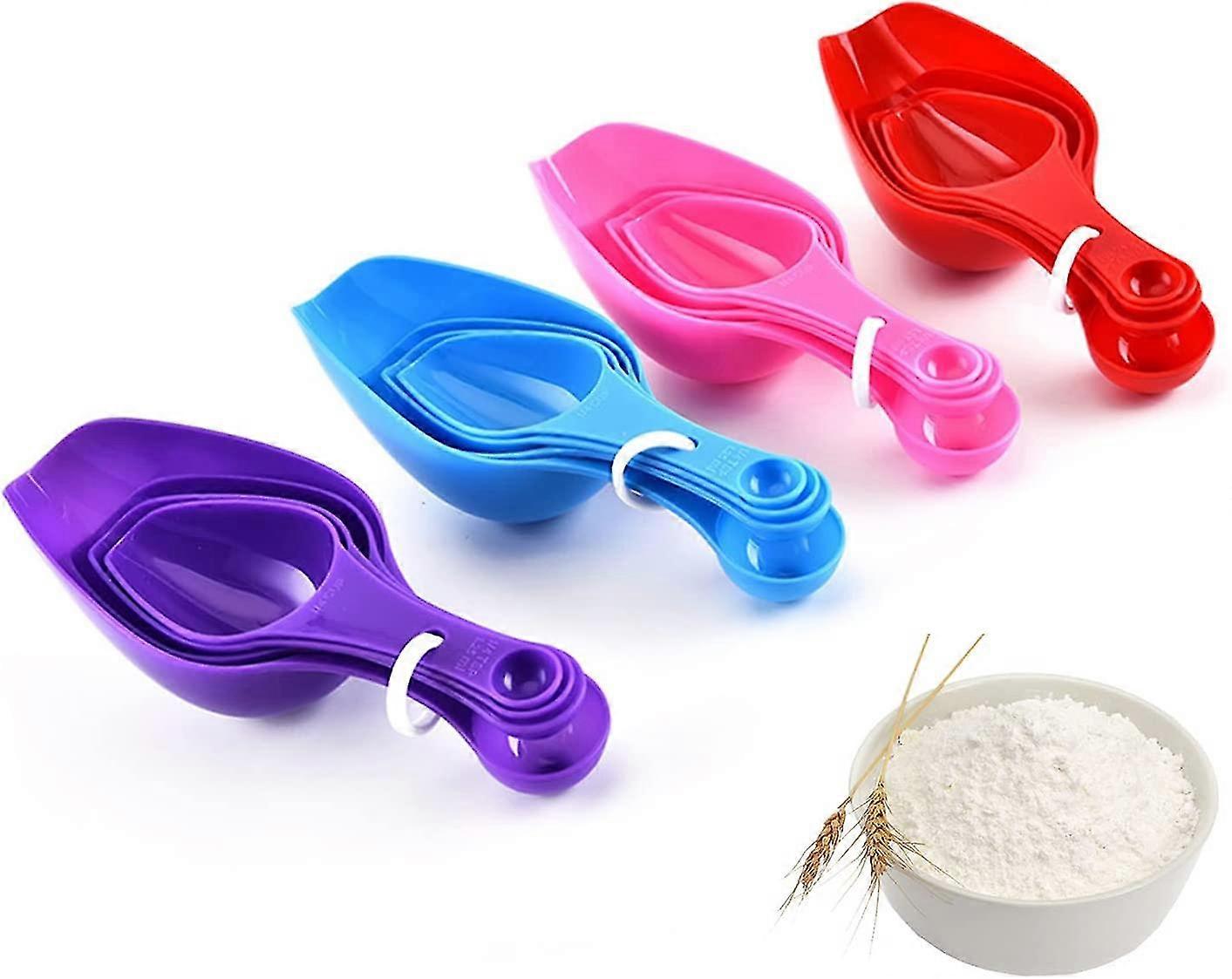 Measuring Spoons Plastic Flour Set Multifunctional Kitchen Spoons 4 Pieces
