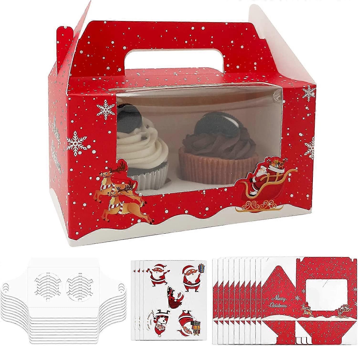 2 standard size cupcake carrier 10 packs(red)