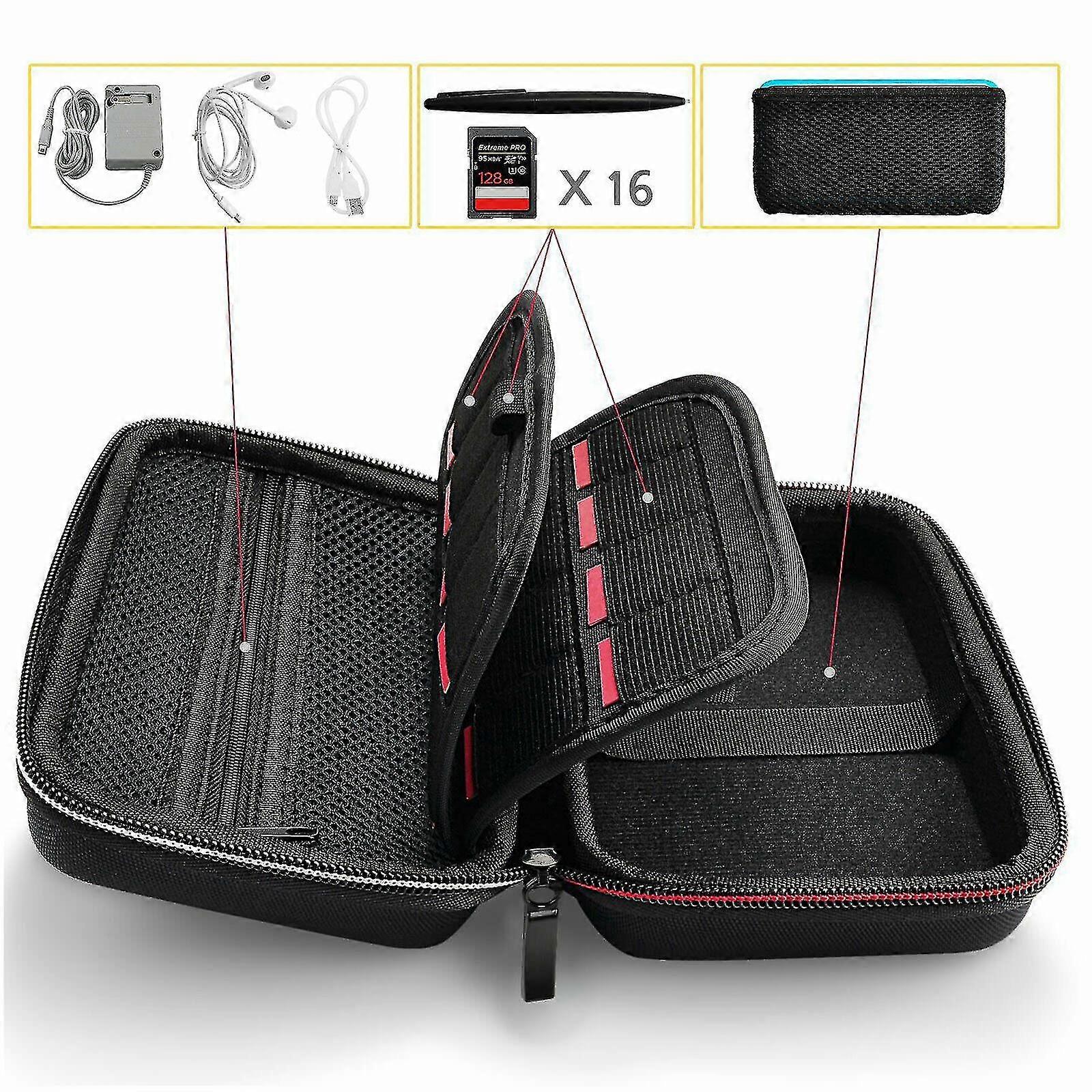 תיק נשיאה עבור נינטנדו 3ds Xl / 2ds Xl קשה פגז נסיעות תיק