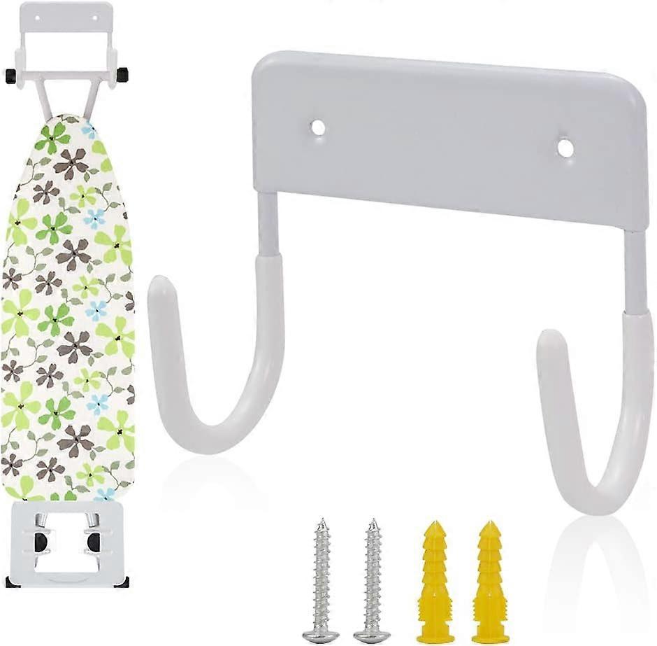 Ironing Board Wall Mounted Ironing Board, Wall Mounted Laundry Room Storage Rack (White)
