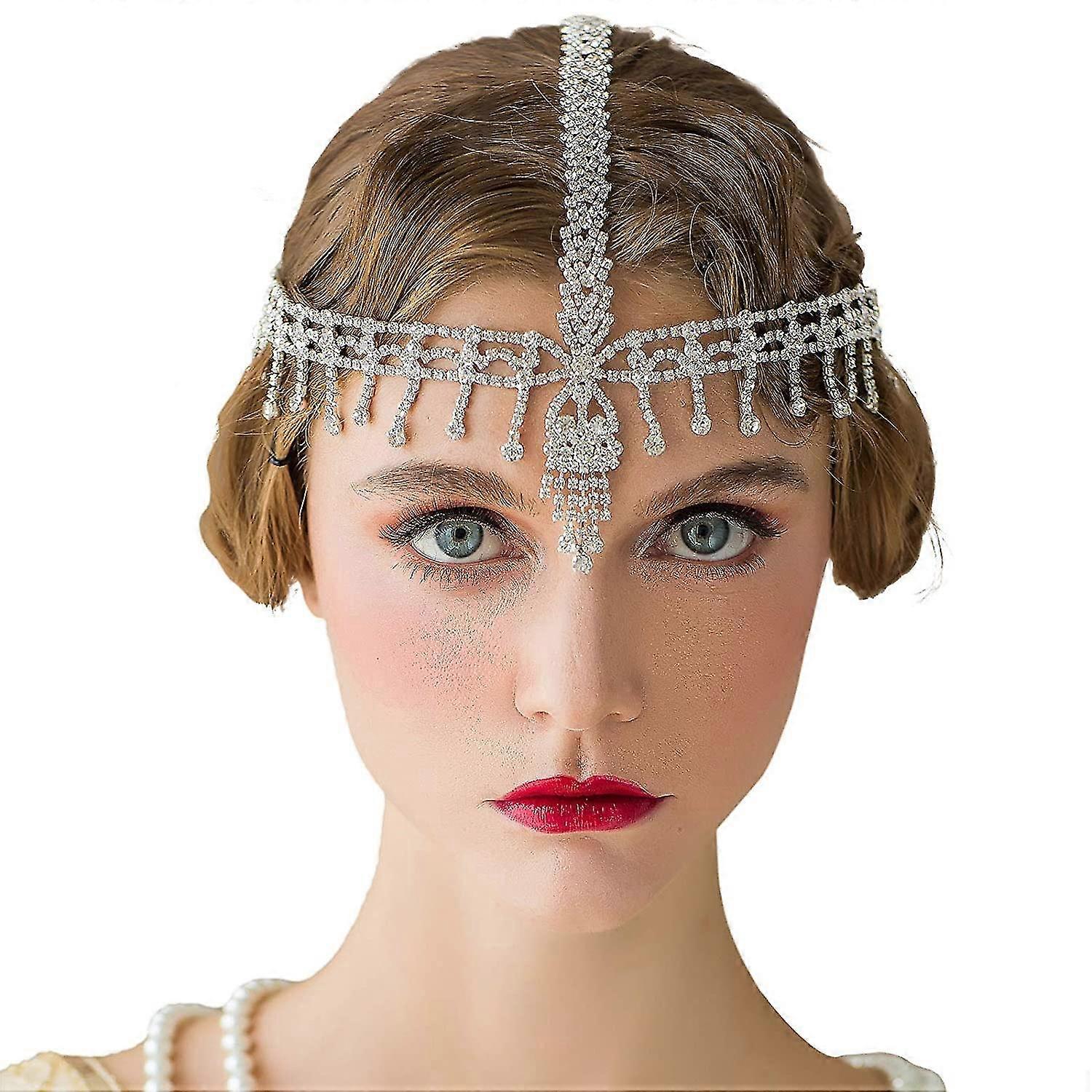 1920s Headband Great Gatsby Headpiece Rhinestone 1920s Headband
